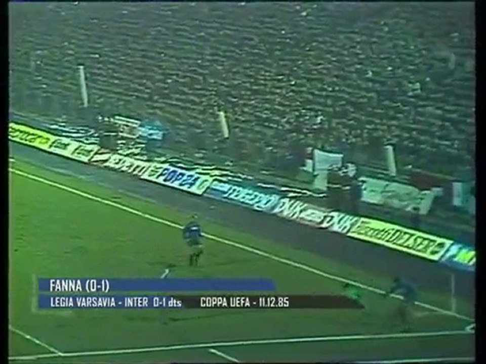Legia 0 1 Inter   Coppa UEFA 198586