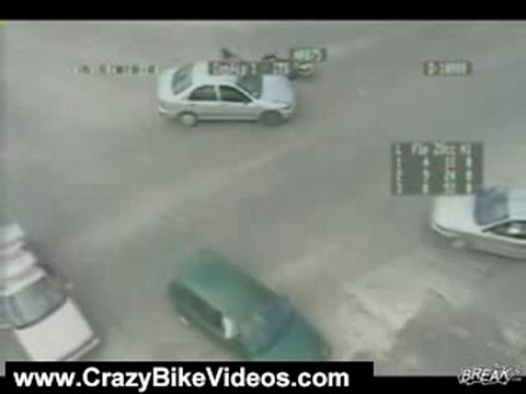 Crazy Bike Videos: Biker Slams Into Car At Intersection
