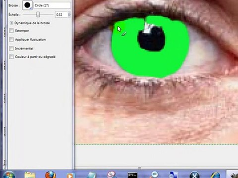 gimp 2.6.10 changer la couleur des yeux
