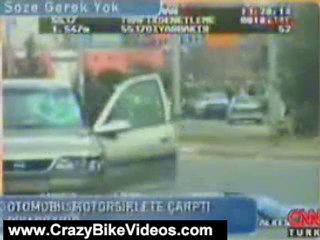 Crazy Bike Videos: Car Hits Biker