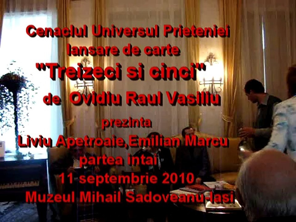 Lansare de carte-Treizeci si cinci-partea intai