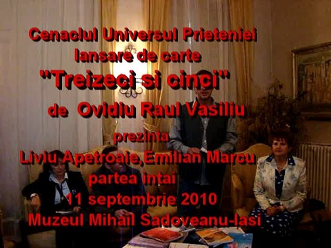 Lansare de carte-Treizeci si cinci-partea a doua