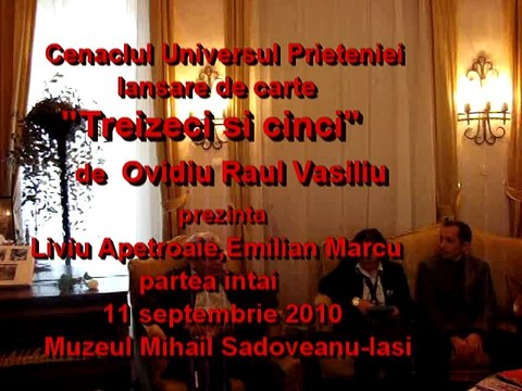 Lansare de carte-Treizeci si cinci-partea a treia