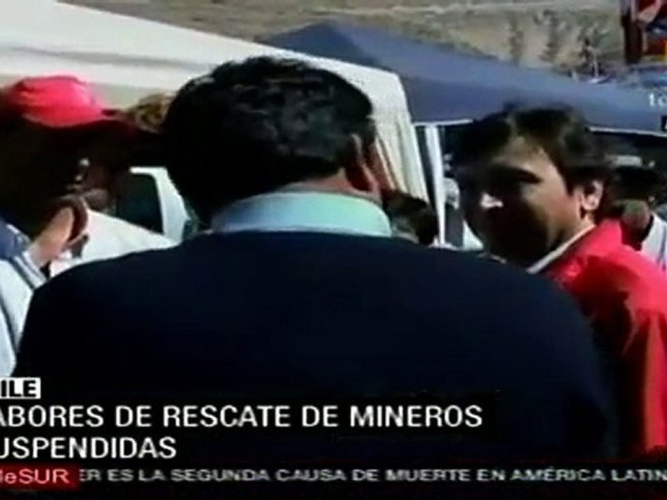 Suspenden temporalmente rescate de mineros en Chile
