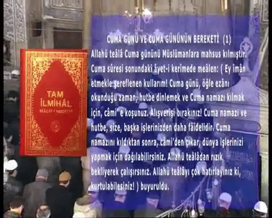 Cuma günü ve cuma gününün bereketi anlatılmaktadır