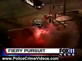 Police Crime Videos: Car on Fire During Chase