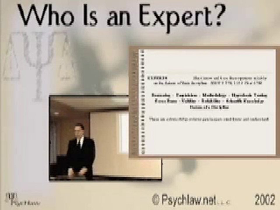 Part 1: Dr. Lorandos explains Expert Evidence Law w/ ...