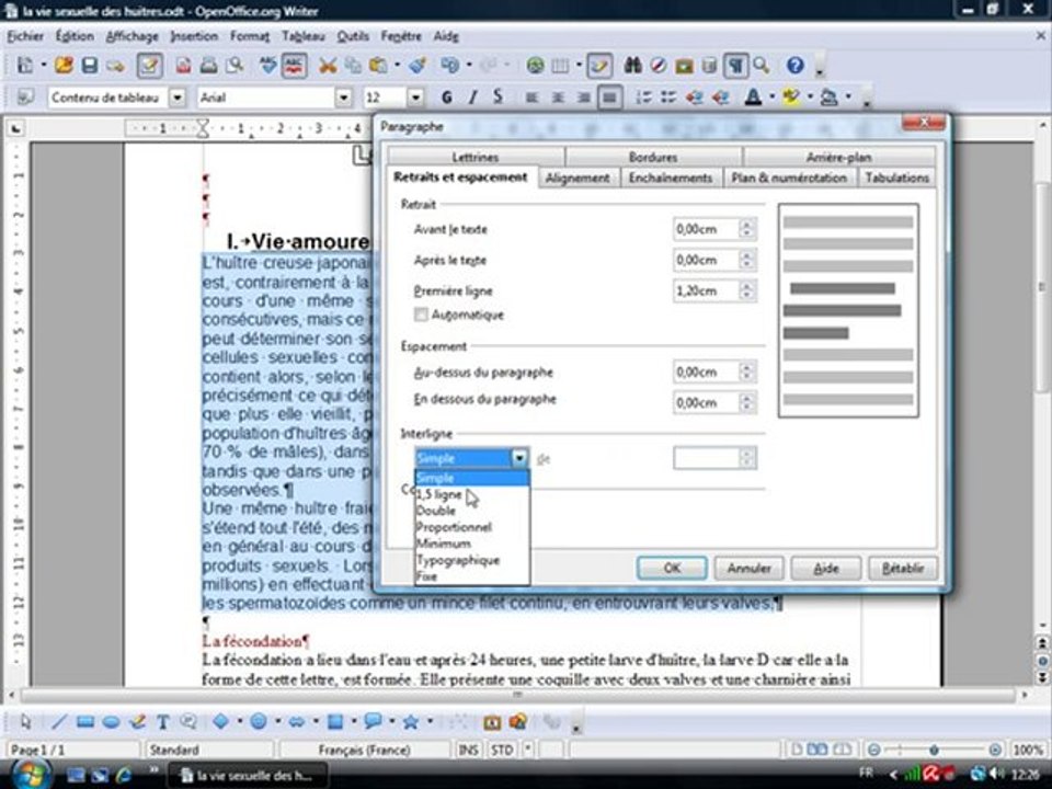Traitement Texte 2.4 "Mise en forme de paragraphe"