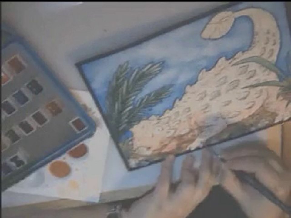 Art Happens 5 - Dinosaur inking and colouring