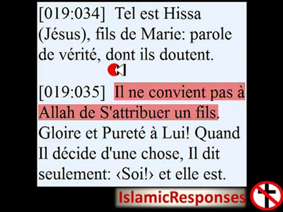 Réponse à abbepages. Jésus et Islam 3.3