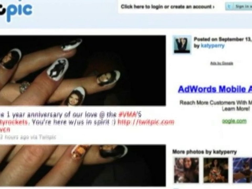 SNTV - Katy 'brands' her nails