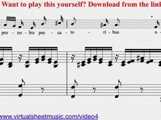 Schubert's Ave Maria sheet music - Video Score