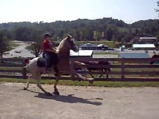 JFK Jr and Micah Choate    1st time in the saddle