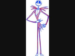 How to draw Jack Skellington, step by step