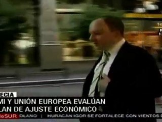 FMI y UE analizan crisis en Grecia