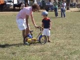 1ère fois sans les petites roulettes - Avec les chevaux!