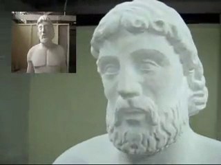 Escultura de  marmol travertino