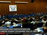 Ahmadineyad participará en reunión sobre desarme en la ONU
