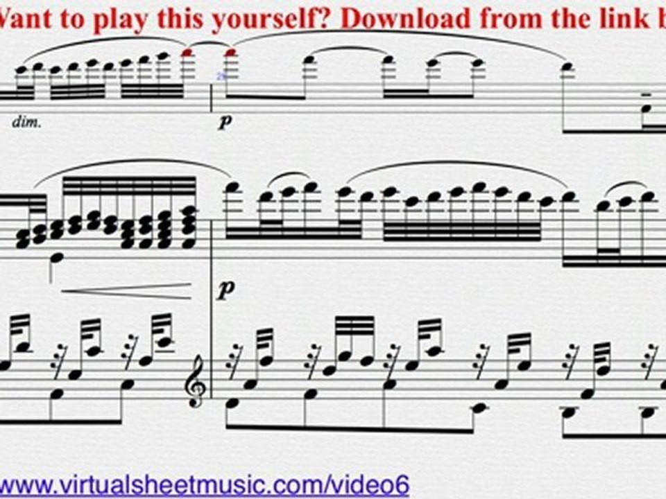 Pachelbel's Canon in D sheet music - Video Score