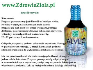 Sposób użycia preparatu Alveo www.zdrowieziola.pl
