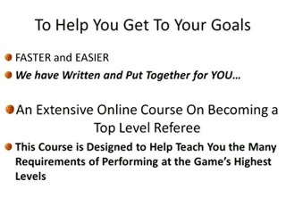 VIDEO How to make it: college NCAA Div 1 referee training s