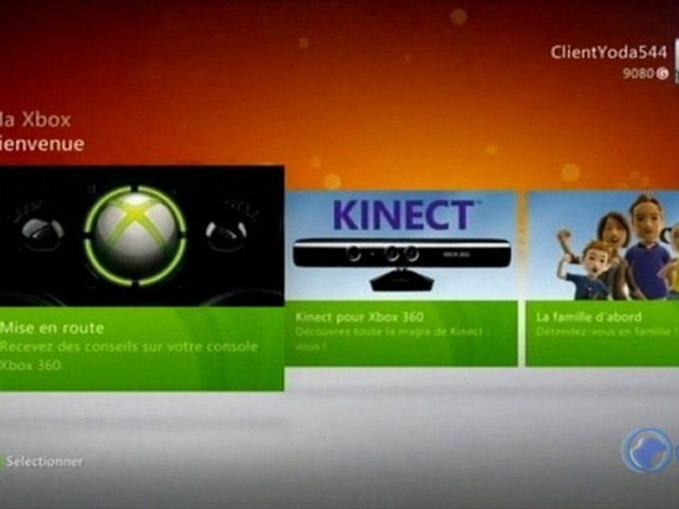 Xbox 360 : Kinect Dashboard