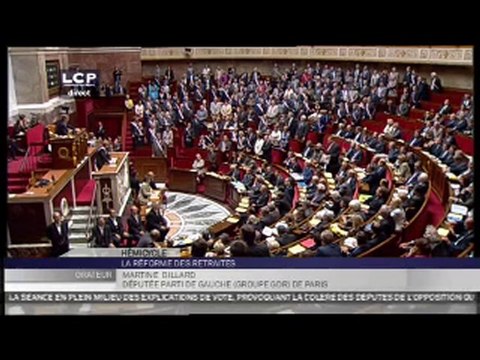 Sarko-Retraites: le NON du groupe GDR par Martine Billard