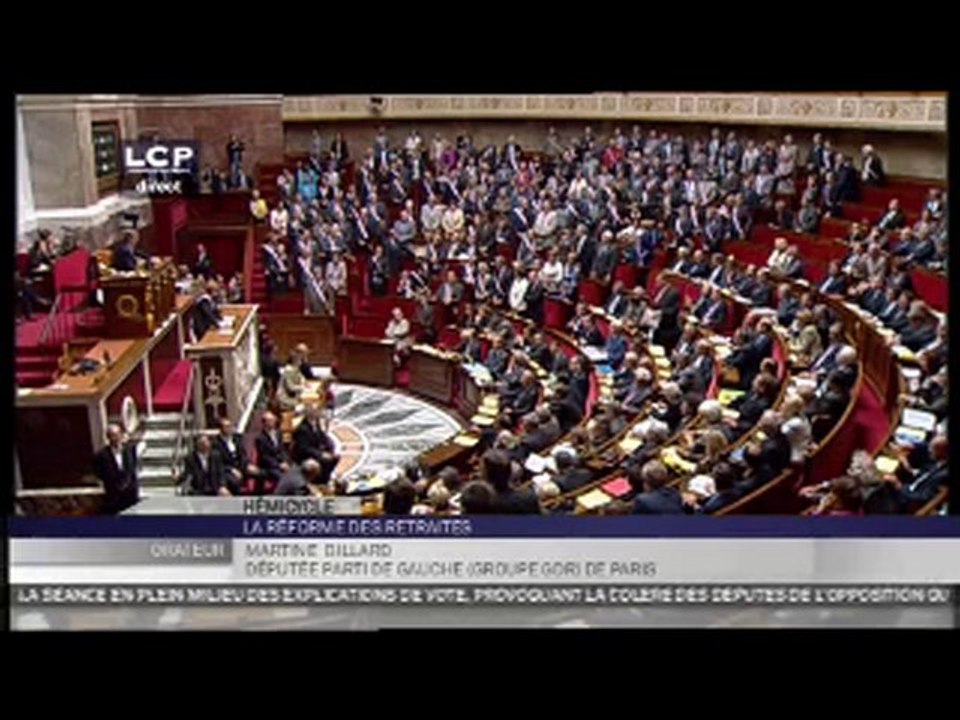 Sarko-Retraites:  le NON du groupe GDR par Martine Billard