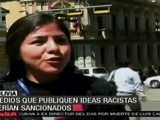 Debate por racismo en medios de comunicación de Bolivia