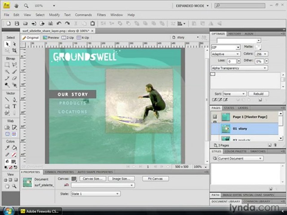 Sharing Layers. Fireworks Tutorial