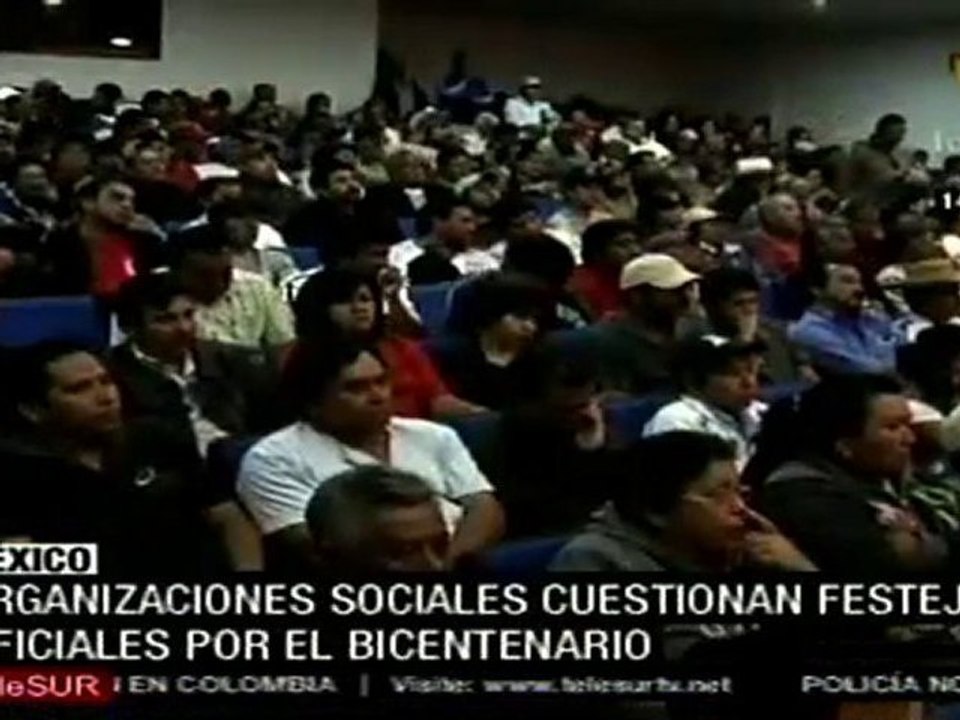 Organizaciones sociales mexicanas cuestionan festejos oficia