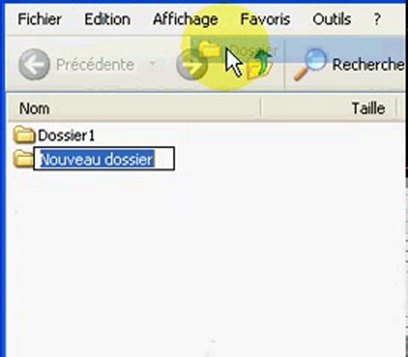 création de dossiers