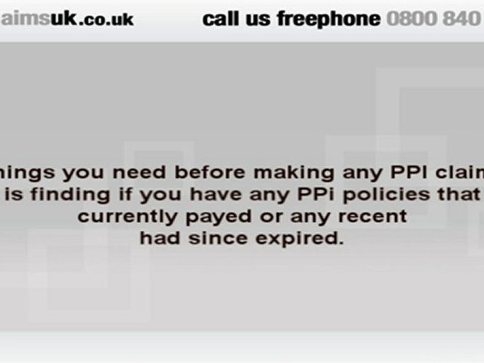 Making PPI Claim