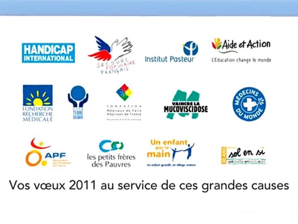 Carte de voeux 2011 pour les entreprises avec Vœux Solidaire