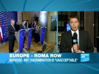 Sarkozy defends Roma crackdown after tense talks in Brussels