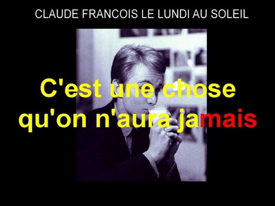 karaoké - Claude François - le lundi au soleil