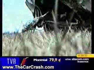 The Car Crash: Car Goes Spinning and Flying off the Road