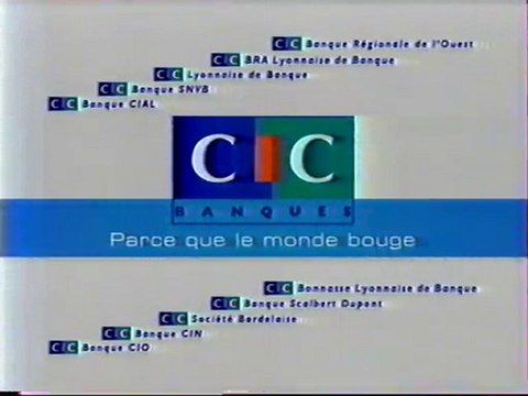 Publicité Banques CIC 2001 - Vidéo Dailymotion