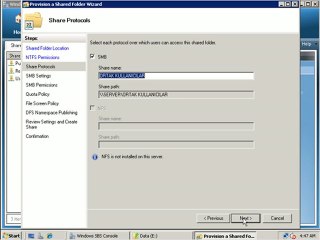 SBS 2008 - Paylaşım Dosyalarında Filtreleme ve Yetkilendirme