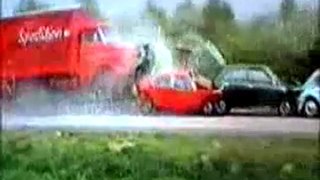 The Car Crash: WOW. Truck at 100mph Test Crashes 6 Cars!