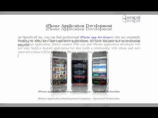 iPhone Application Development: www.openxcell.com
