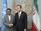 Iran President Meets up with UN Secretary-General in New Yor