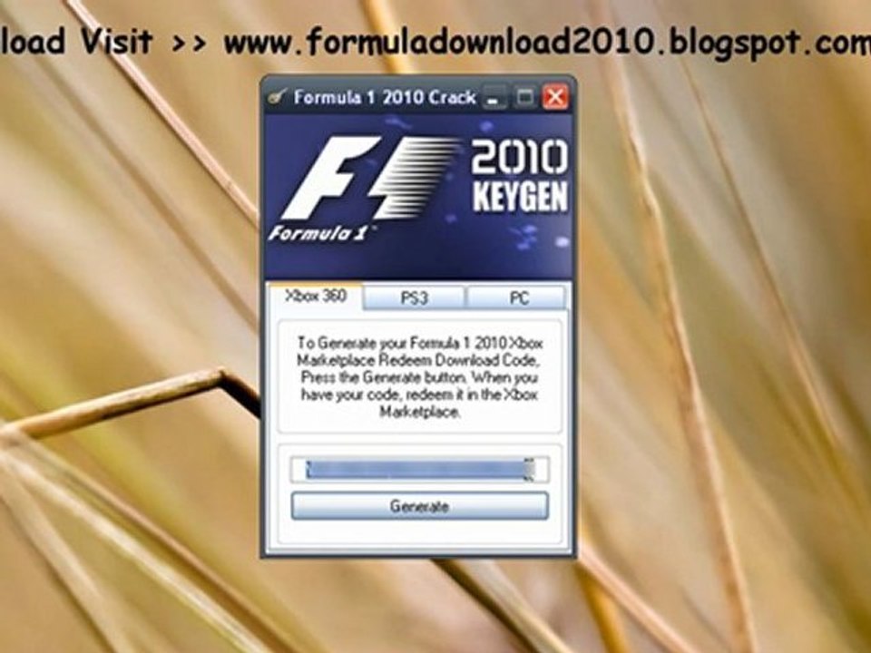 Formula F1 2010 Free On Xbox360, Ps3 or PC - Tutorial