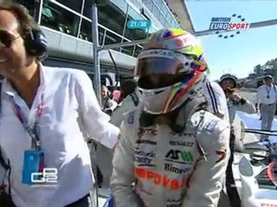 Restart Crash reply GP2 2010 Rd9 Italy Race1