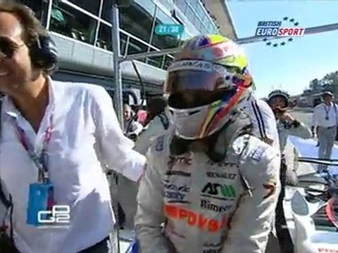 Restart Crash reply GP2 2010 Rd9 Italy Race1