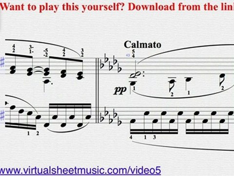 Debussy's Clair de Lune sheet music - Video Score