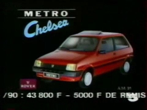 Pub Année 90 Rover Métro chelsea