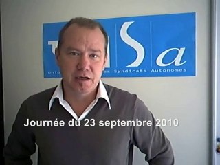 UNSA Appel à la manifestation 23 septembre 2010 en Bourgogne