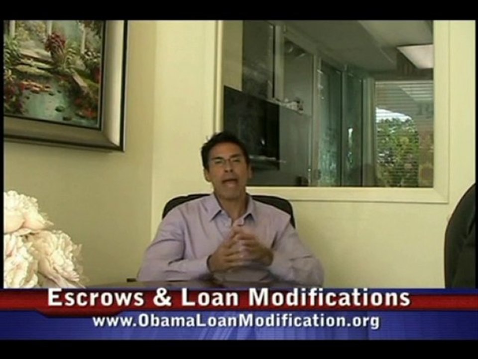 Obama MHALoan modification setting escrows