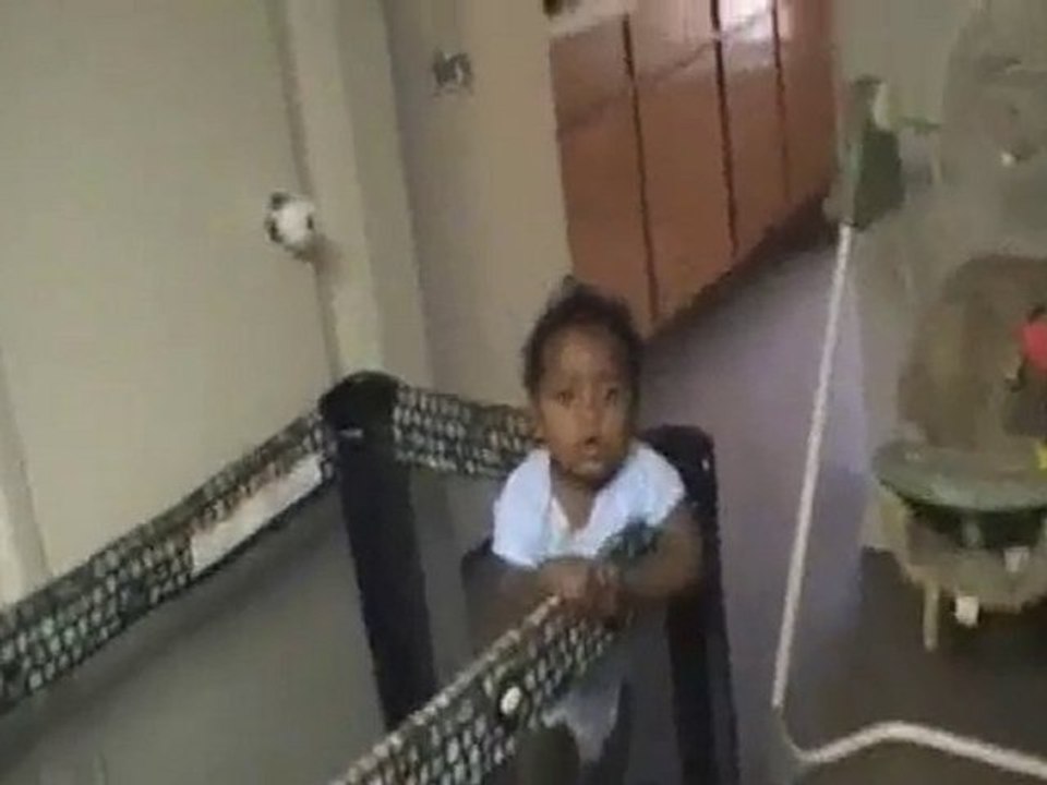 snotty nose in the play pen